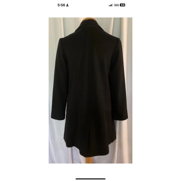 PRADA Women’s Sz 38 (4) Black Mid Length Coat 100% Wool Embroidered Vintage HTF - Picture 2 of 12